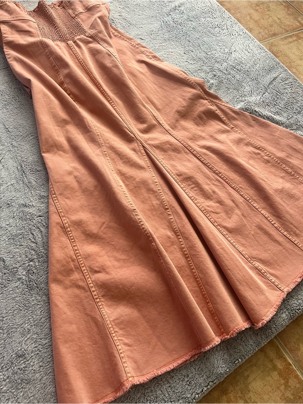 Pilcro Strapless size medium dress coral color Anthropologie - Picture 10 of 12